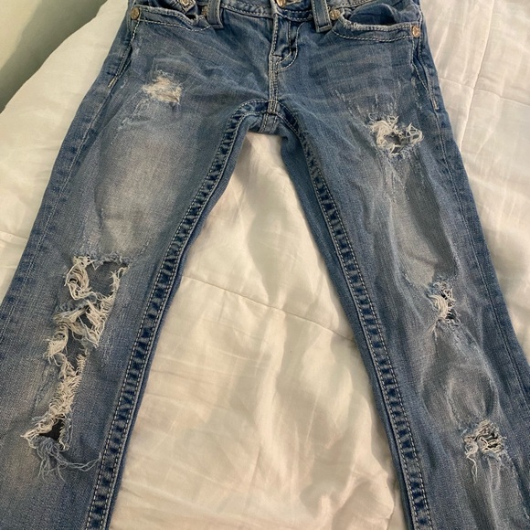 Miss Me Blue Skinny Jeans size 24, 31’’ inseam - Picture 2 of 7